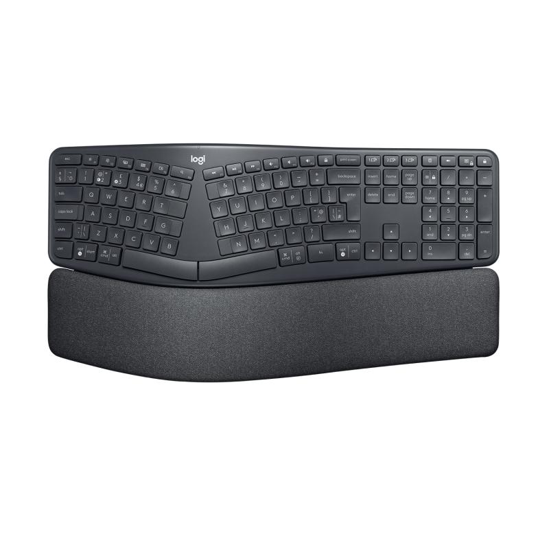 02fcf796ddbab699b29164617f82646f.jpeg Tastatura Logitech ERGO K860, Wireless, Gri - imagine 1