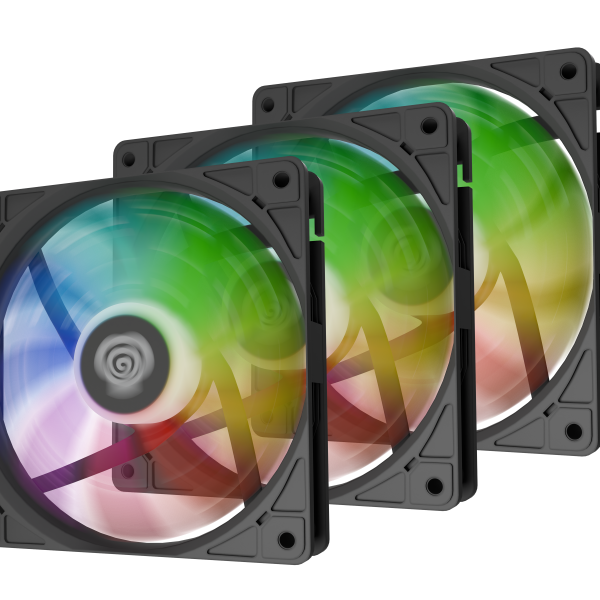 Ventilatoare GENESIS OXAL 120 ARGB NEGRU 3x120mm, 1150-1450 RPM, 42-46