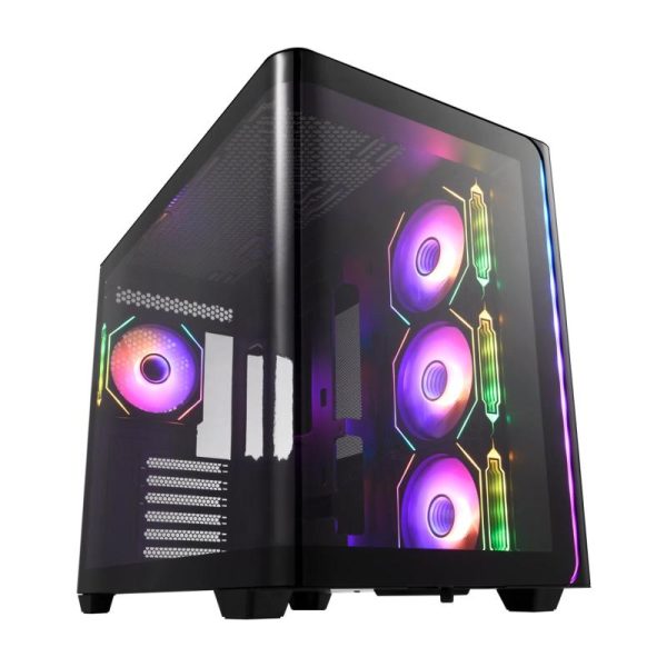 Carcasa FORTRON M580-BA Case Midi Tower mITX, mATX Black ARGB,