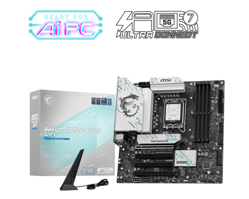 19b44dbac406700dc572321d9fc0d890.png Placa de baza MSI B860M GAMING PLUS WIFI, Socket 1851, - imagine 1