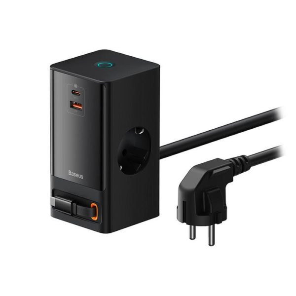 Incarcator retea Baseus PowerCombo, 65 W, 4 porturi, Negru