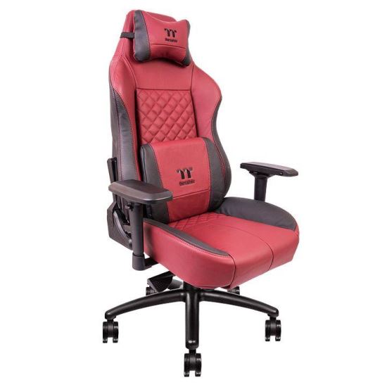 Scaun gaming Tt eSPORTS X Comfort piele naturala negru cu rosu