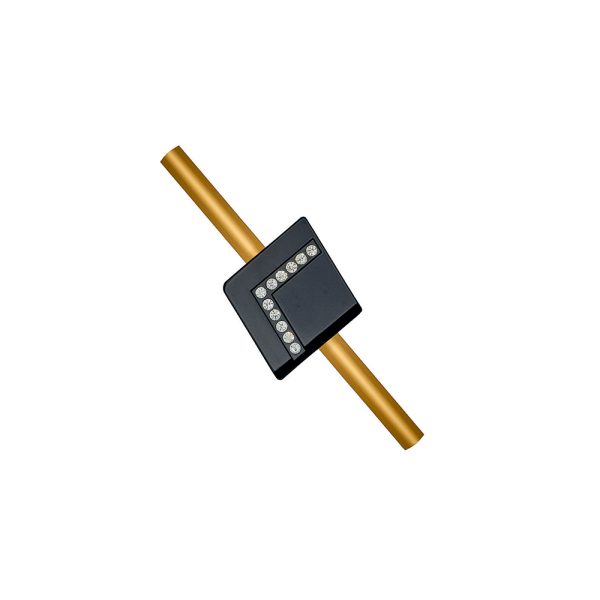 Maner metalic 5012 distanta 160mm L-180mm negru mat/auriu mat ENERGO