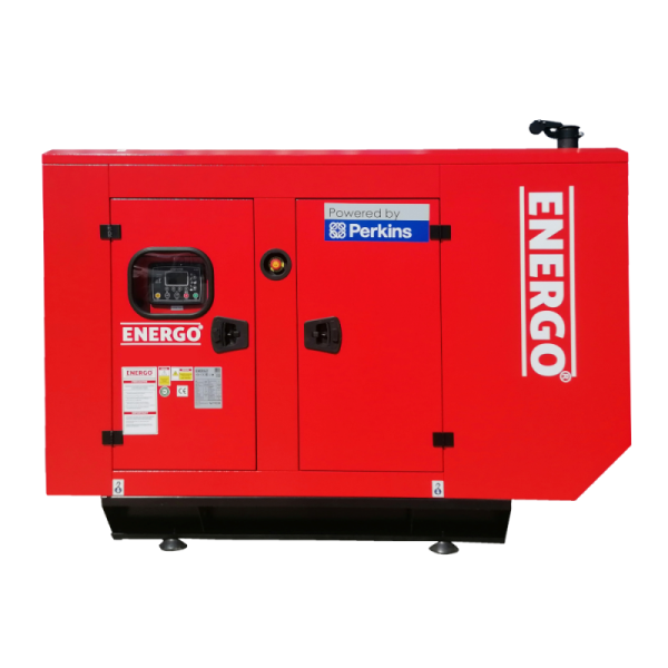 Generator stationar GSE66P carcasat galvanizat Pmax 66 kVA/52.8 kW 400 V cu panou automatizare ATS motorina PERKINS/STAMFORD ENERGO