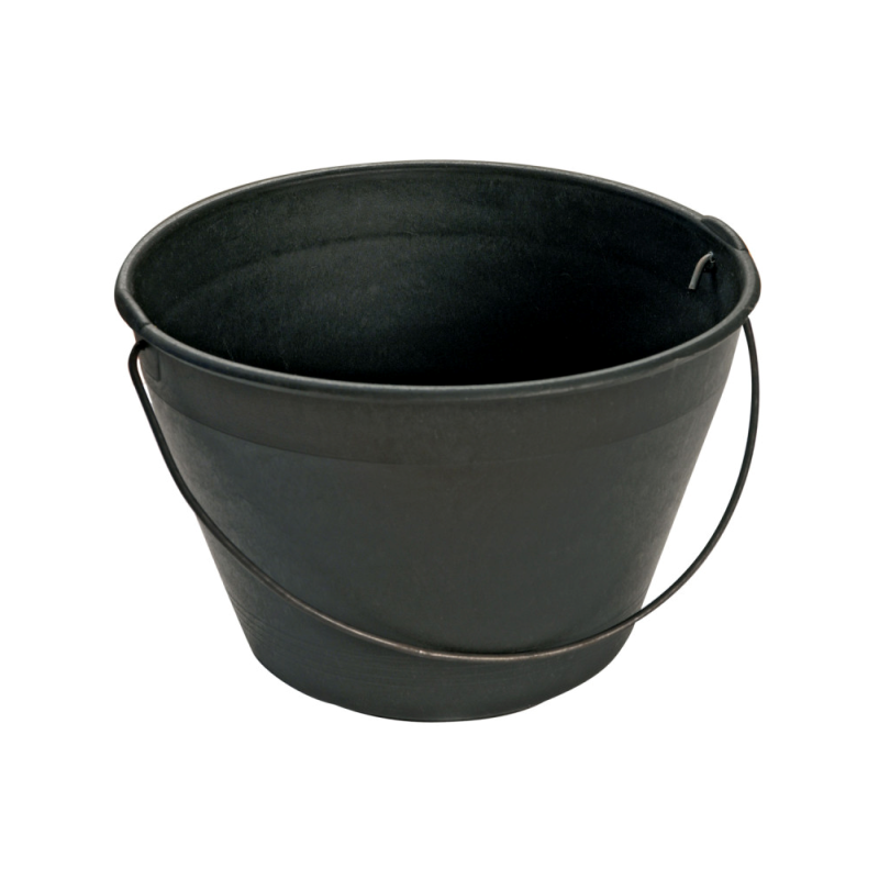 3_7_376558 Galeata flexibila din polietilena GTM capacitate 12L negradata maner otel neagra ENERGO - imagine 1