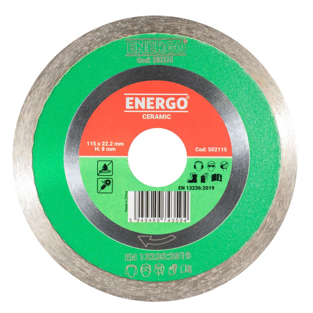 40104141_disc-diamantat-taiere-energo-502115-1 Disc diamantat taiere CERAMIC 115x22.2mm sector continuu gresie/faianta-standard ceramica ENERGO - imagine 1
