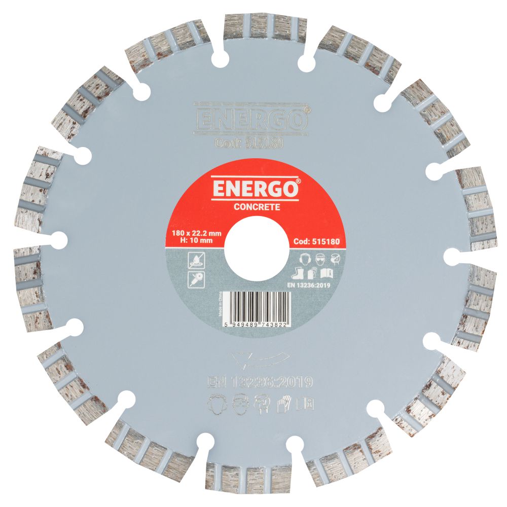 40104141_disc-diamantat-taiere-energo-515180-1 Disc diamantat taiere CONCRETE 180x22.2 mm T20 sector cu pastile turbo beton-armat pavele piatra-dura ENERGO - imagine 1