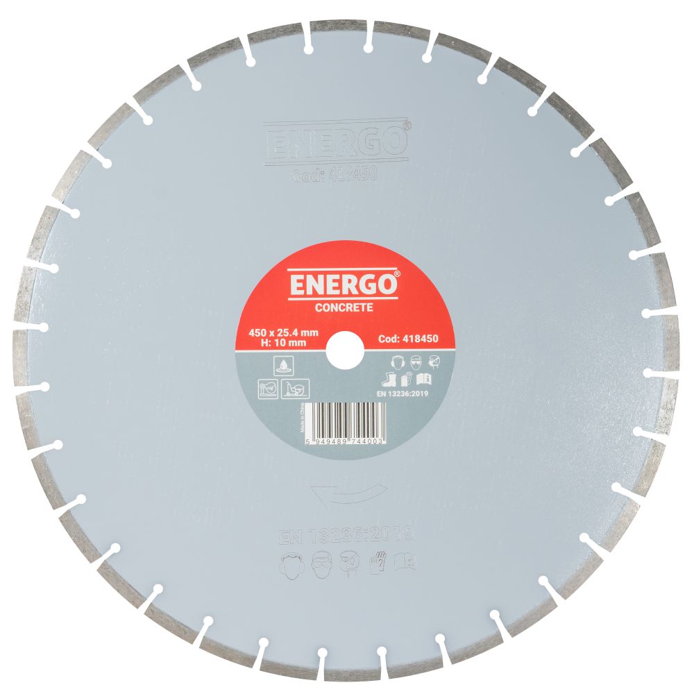 40301041_disc-diamantat-taiere-energo-418450-1 Disc diamantat taiere CONCRETE 450x25.4 mm B10 sector cu pastile standard beton-armat pavele boltari piatra-dura ENERGO - imagine 1