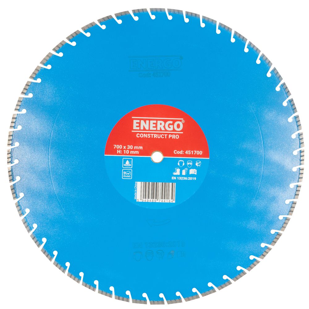 40301041_disc-diamantat-taiere-energo-451700-1 Disc diamantat taiere CONSTRUCT PRO 700x30 mm (25.4 mm) T20 sector cu pastile-turbo beton-armat pavele boltari mozaic caramida ENERGO - imagine 1