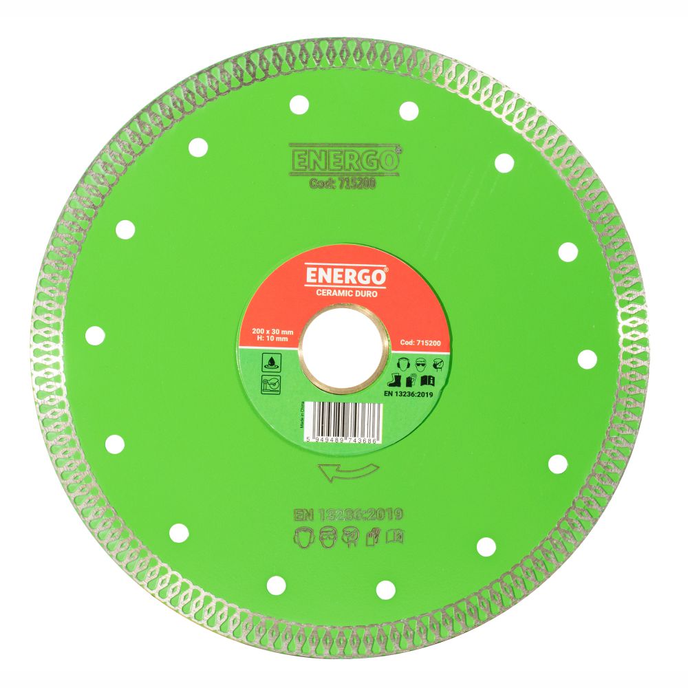 40301041_disc-diamantat-taiere-energo-715200-1 Disc diamantat taiere CERAMIC DURO 200X30.0mm (25,4 mm) PT sector continuu- amprentat gresie/faianta-portelan ceramica-dura ENERGO - imagine 1