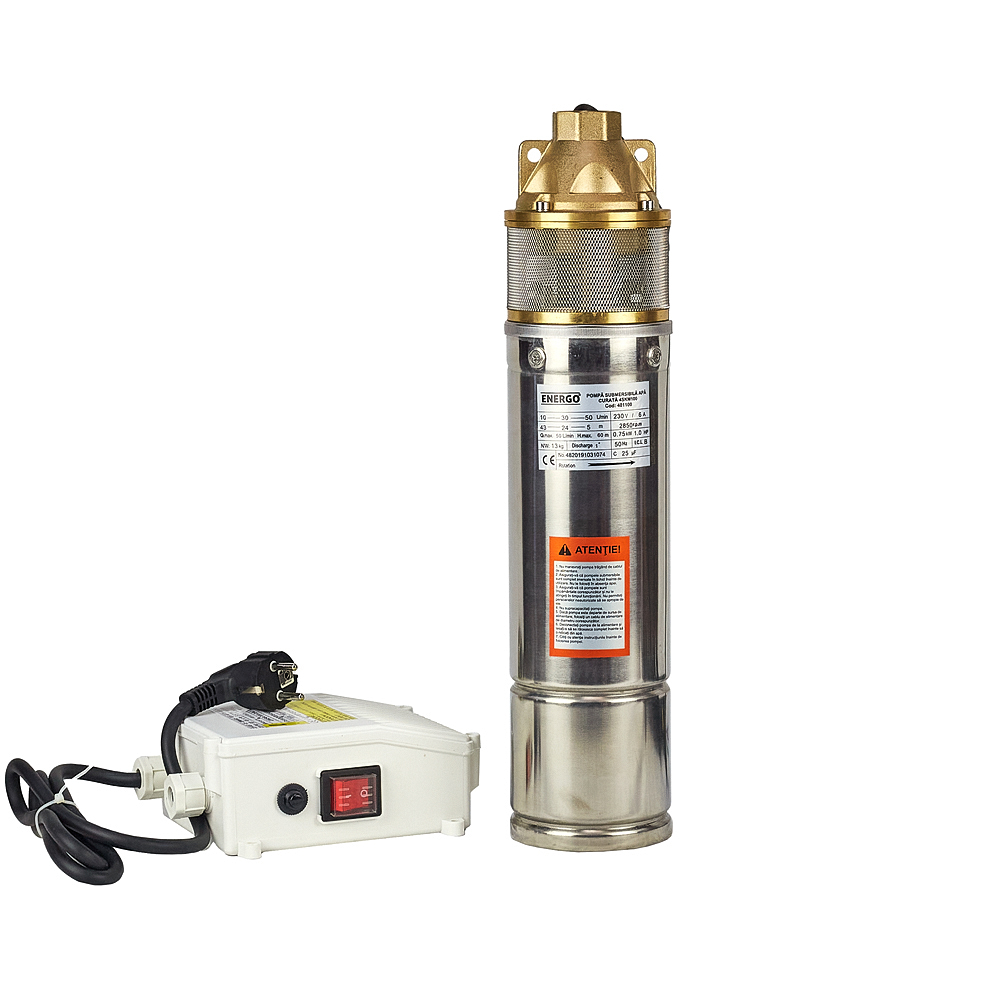 4090201_pompa-submersibila-apa-curata-energo-401100-1 Pompa submersibila apa curata 4SKM100 debit 40L/min Hmax 55mCA cablu L-15m corp D-102mm conexiune DN 1" 0.75kW 230V ENERGO - imagine 1