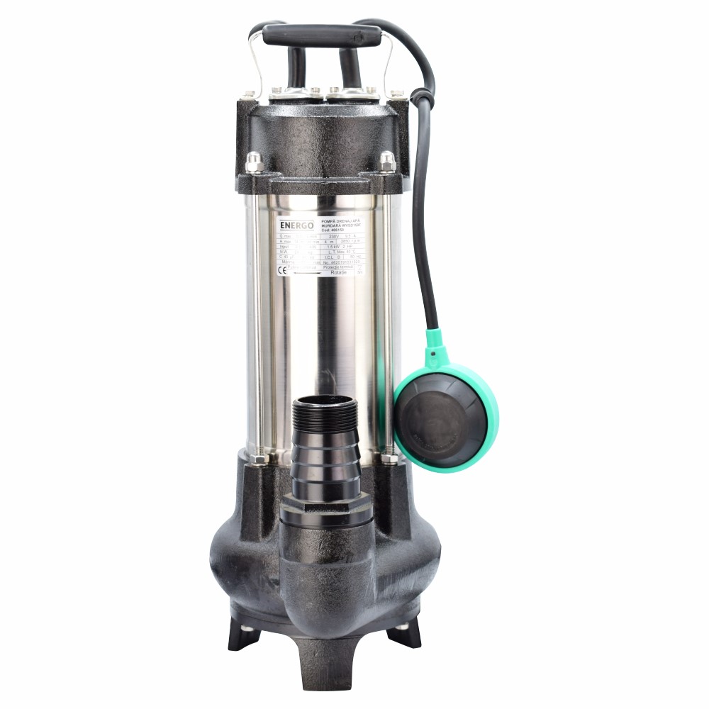 4090201_pompa-submersibila-apa-murdara-energo-406150-1 Pompa submersibila apa murdara WVSD-150-F debit 500L/min Hmax 14mCA cablu L-20m conexiune DN 2" 1.5kW 230V ENERGO - imagine 1