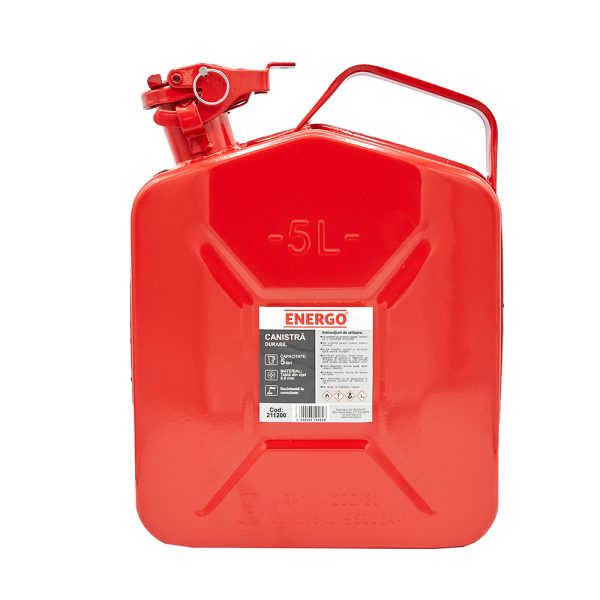 Canistra FUEL pentru combustibil volum 5L din metal ENERGO