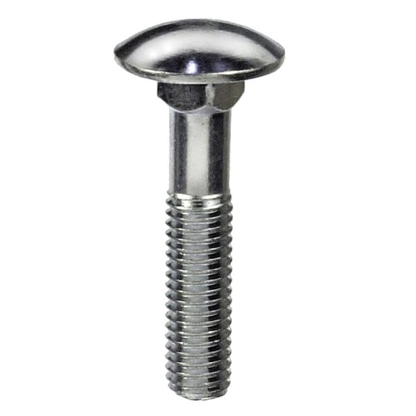 Surub cap bombat torbant SCT M8 L-70mm DIN603 clasa 4.8 otel zincat alb ENERGO
