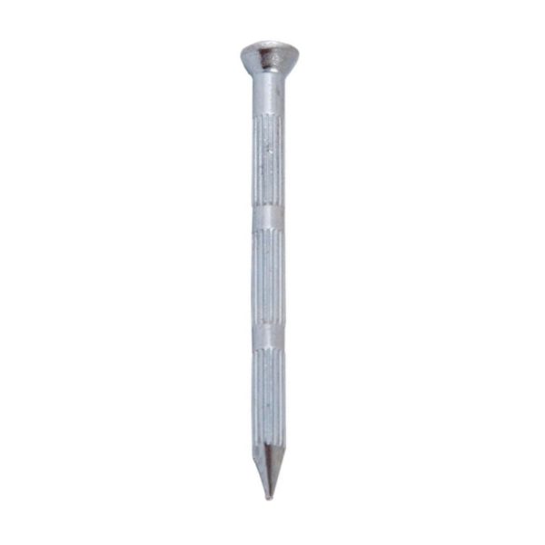 Cuie striate cap inecat D-3.5mm L-70mm pentru beton/zidarie cutie 1kg 210 bucati zincat alb ENERGO