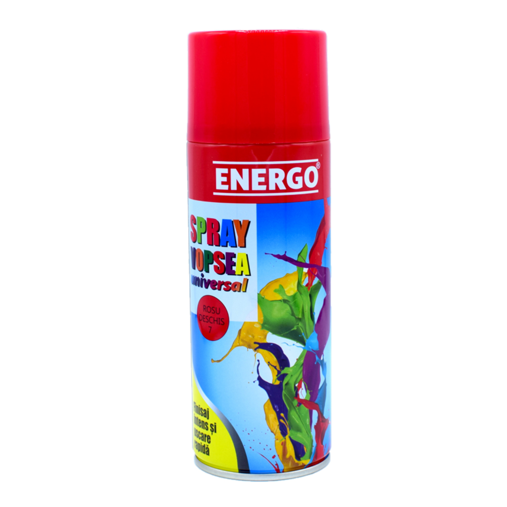 4111101_spray-vopsea-energo-301105-1 Spray vopsea UNIVERSAL rosu deschis 7 volum 450ml ENERGO - imagine 1