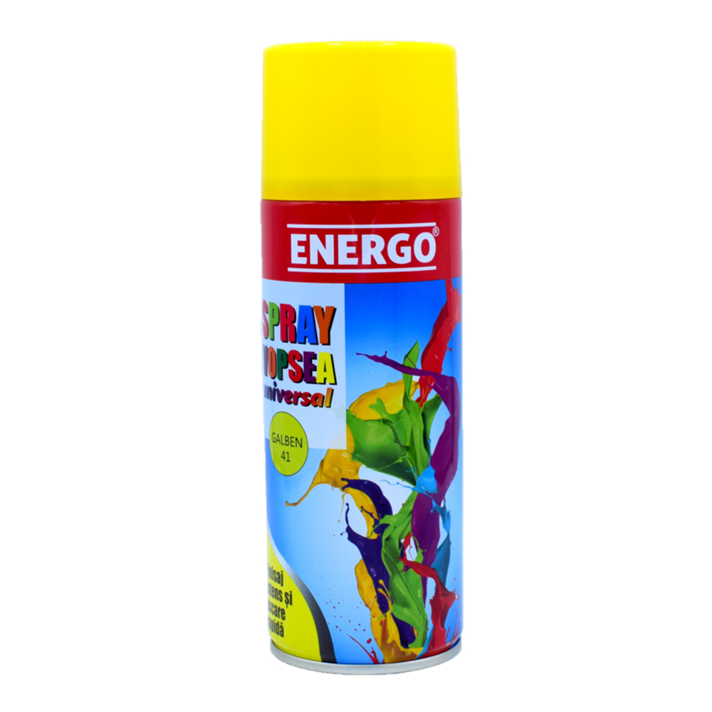 4111101_spray-vopsea-energo-301106-1 Spray vopsea UNIVERSAL galben 41 volum 450ml ENERGO - imagine 1
