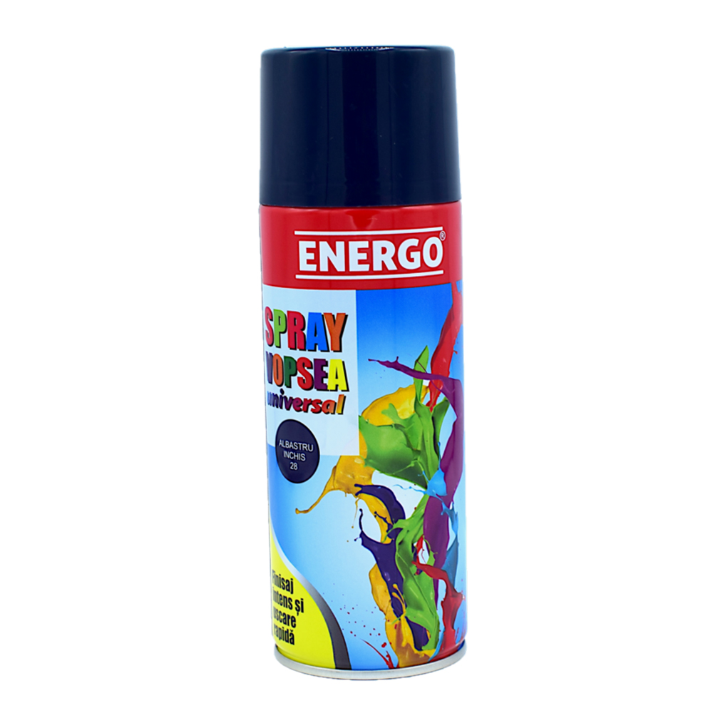 4111101_spray-vopsea-energo-301110-1 Spray vopsea UNIVERSAL albastru inchis 28 volum 450ml ENERGO - imagine 1