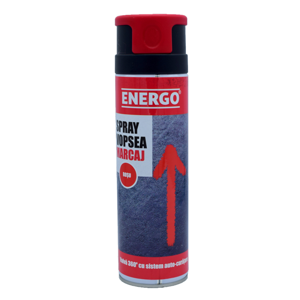 4111101_spray-vopsea-marcaj-energo-319092-1 Spray vopsea EXPERT pentru marcaj rosu valva pulverizare 360 grade volum 500ml ENERGO - imagine 1