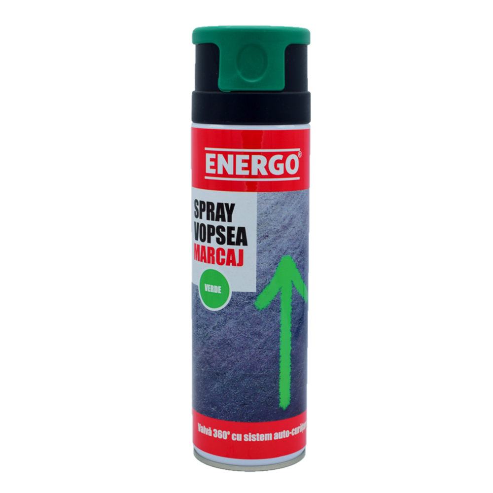 4111101_spray-vopsea-marcaj-energo-319094-1 Spray vopsea EXPERT pentru marcaj verde valva pulverizare 360 grade volum 500ml ENERGO - imagine 1