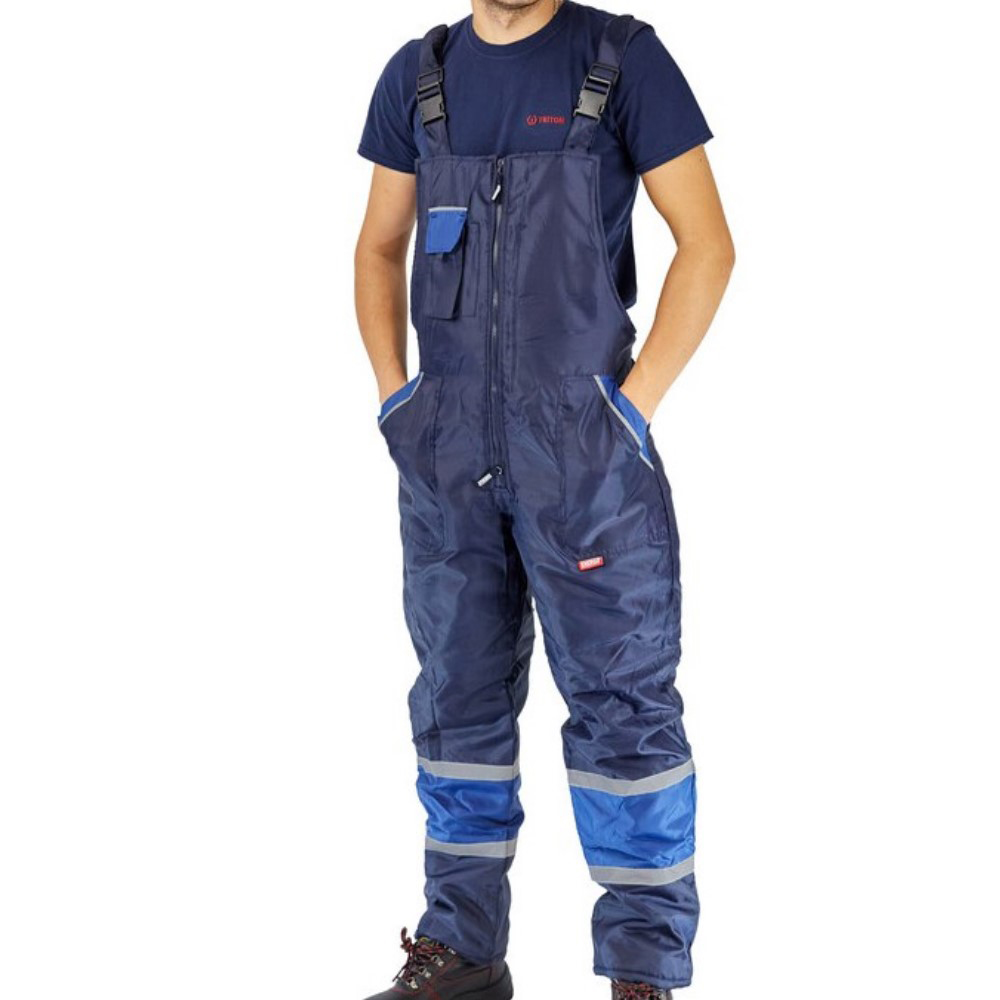 4120301_pantalon-cu-pieptar-vatuit-energo-1263xx-1-2 Pantalon cu pieptar vatuit iarna WINTER marimea L bleumarin benzi reflectorizante oxford cu poliester 120g/mp ENERGO - imagine 1