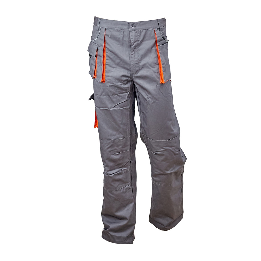 4120301_pantalon-talie-energo-3487xx-1-5 Pantalon talie STAR marimea 56 gri/portocaliu bumbac cu poliester 235g/mp ENERGO - imagine 1