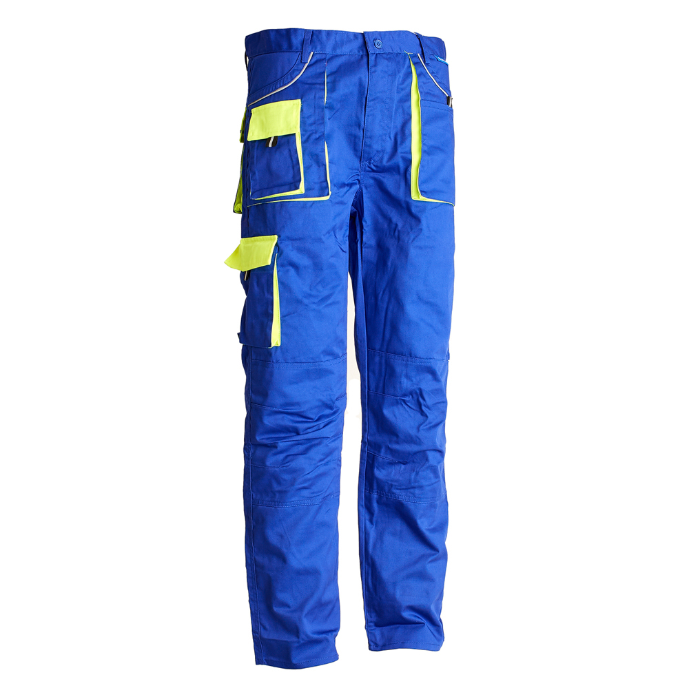 DualPhoto Pantalon talie ELITE marimea 52 albastru/verde bumbac cu poliester 235g/mp ENERGO - imagine 1