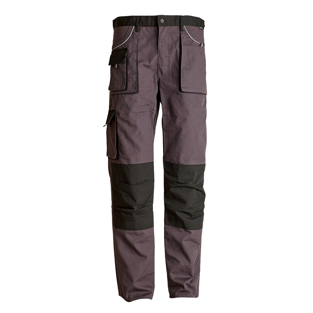 DualPhoto Pantalon talie COMET marimea 60 gri/negru bumbac cu poliester 190g/mp ENERGO - imagine 1