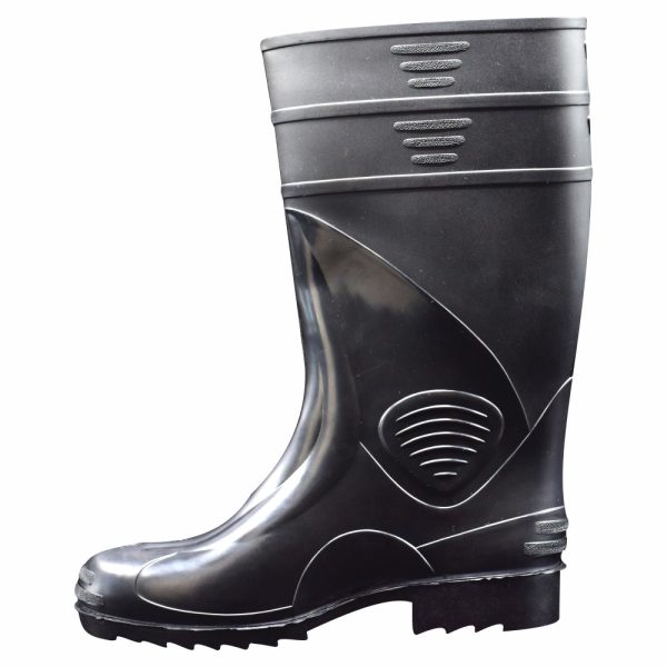 Cizme lucru FARMER marimea 42 categoria OB SRA din PVC L-38cm fara bombeu negre ENERGO