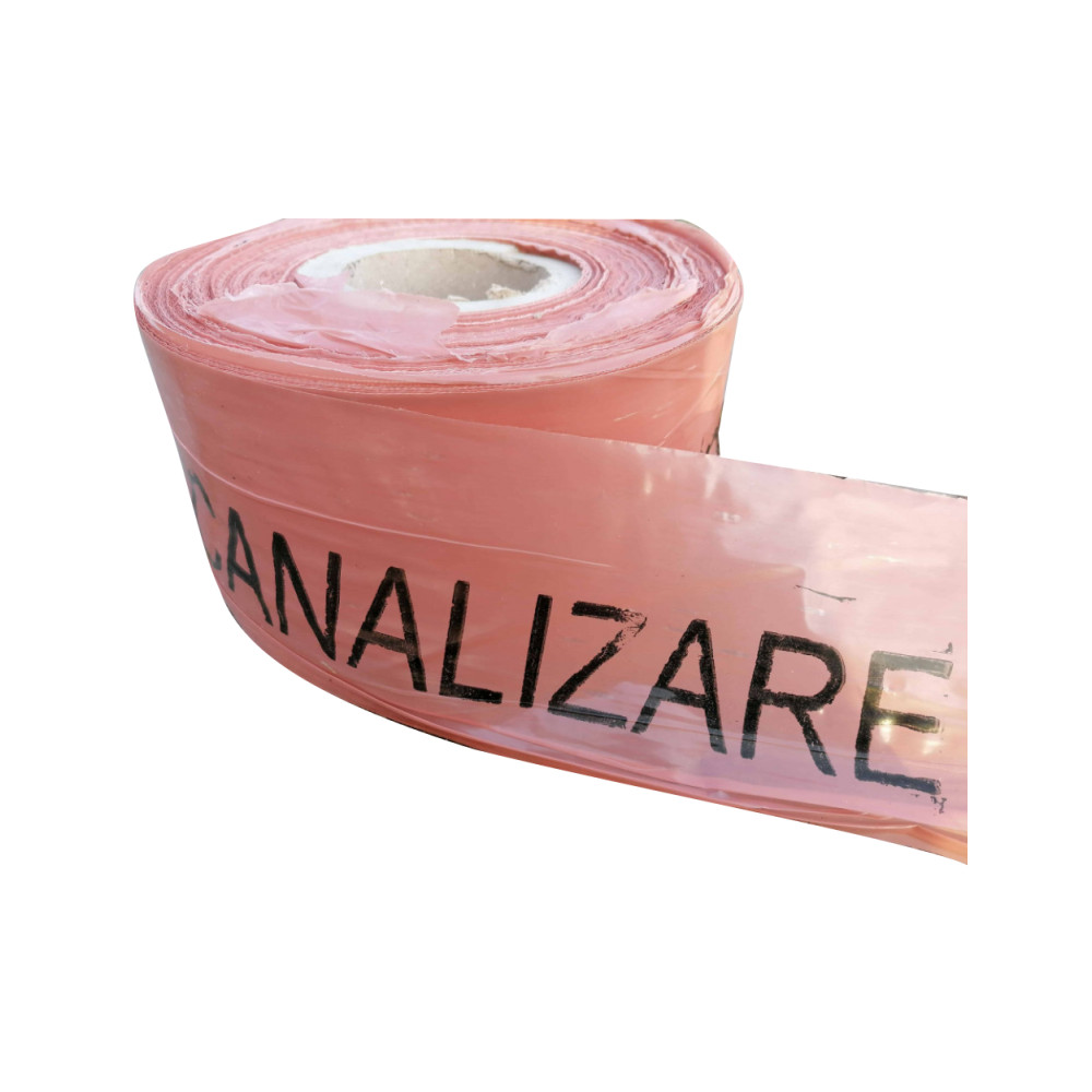4120602_banda-avertizare-energo-311500-1 Banda avertizare PIPE ALERT neadeziva polietilena maro latime 100mm L-250m cu fir inox pentru avertizare conducte canalizare ENERGO - imagine 1