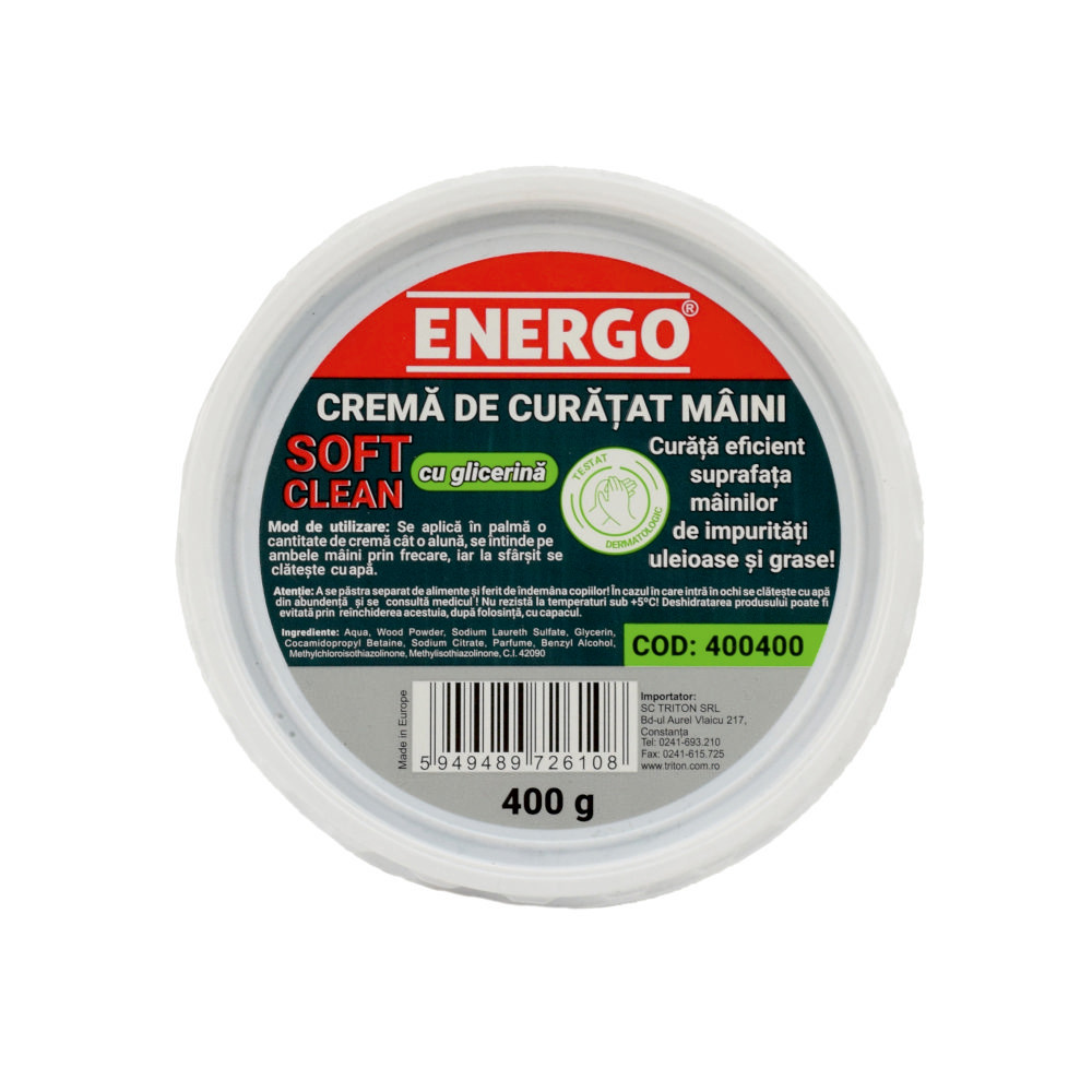 4120803_crema-de-curatat-maini-energo-400400-1 CREMA DE CURATAT MAINI SOFT CLEAN 400 GRAME ENERGO - imagine 1