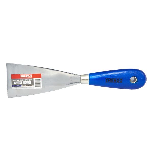 Spaclu EFICIENT lama inox latime 60mm grosime 0.6mm cu maner lemn ENERGO