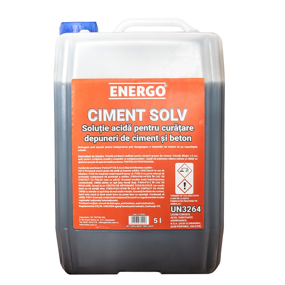 agent-curatare-beton-energo-117036-1 Solutie acida CIMENT SOLV pentru curatare depuneri de ciment si beton la bidon 5L ENERGO - imagine 1