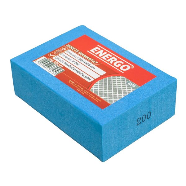 Burete diamantat BDF 90x50x30mm granulatie R 200 pentru gresie faianta portelan ENERGO