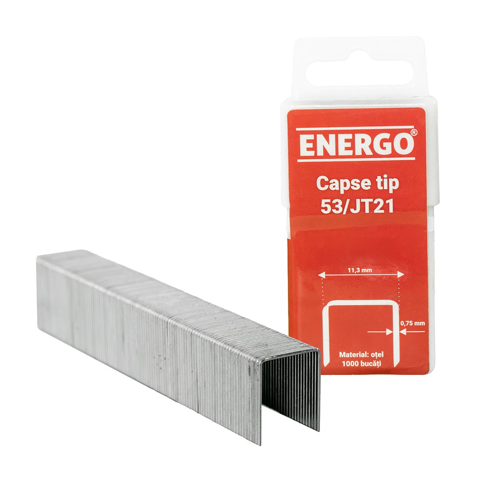 capse-in-benzi-energo-215306-1 Capse tip 53 marime 11.3x0.75mm h-6mm otel cutie 1000 bucati ENERGO - imagine 1