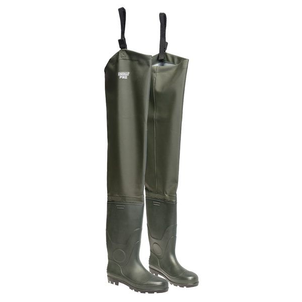 Cizme lucru prindere sold PIKE marimea 41 categoria O4 SRA din PVC fara bombeu verzi ENERGO