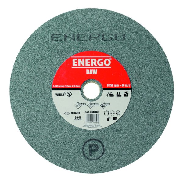 Disc abraziv slefuire polizor de banc DAW widia D-200mm h-20mm d-20mm SCG-80-M verde otel aliat otel scule carburi ENERGO 