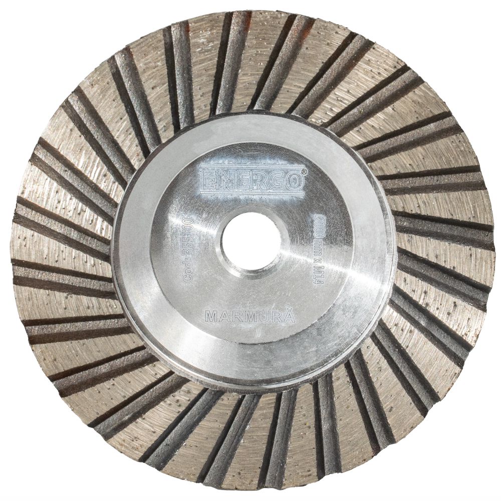 disc-diamantat-slefuire-energo-355100-1 Disc diamantat slefuire SP PLUS tip oala D-100mm M14 segment standard uz uscat pentru marmura ENERGO - imagine 1