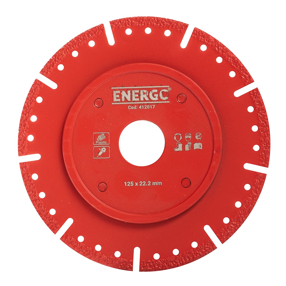 disc-diamantat-taiere-energo-412017-1 Disc diamantat taiere/sanfrenare DIACUT 125x22.2mm sector diamante lipite prin electroplacare tevi plastic ENERGO - imagine 1