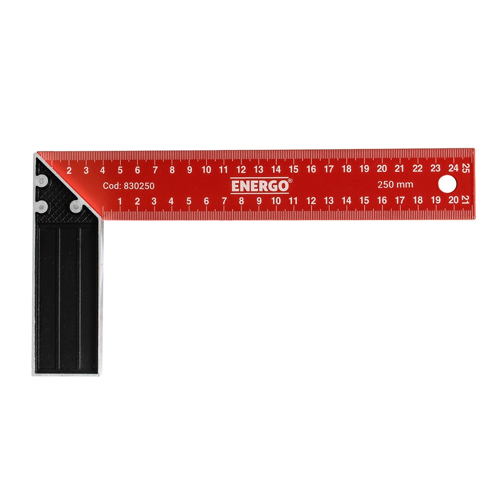 echer-energo-830250-1 Echer unghi 90 grade 250x135mm gradat lama otel cu suport aluminiu pentru uz general ENERGO - imagine 1