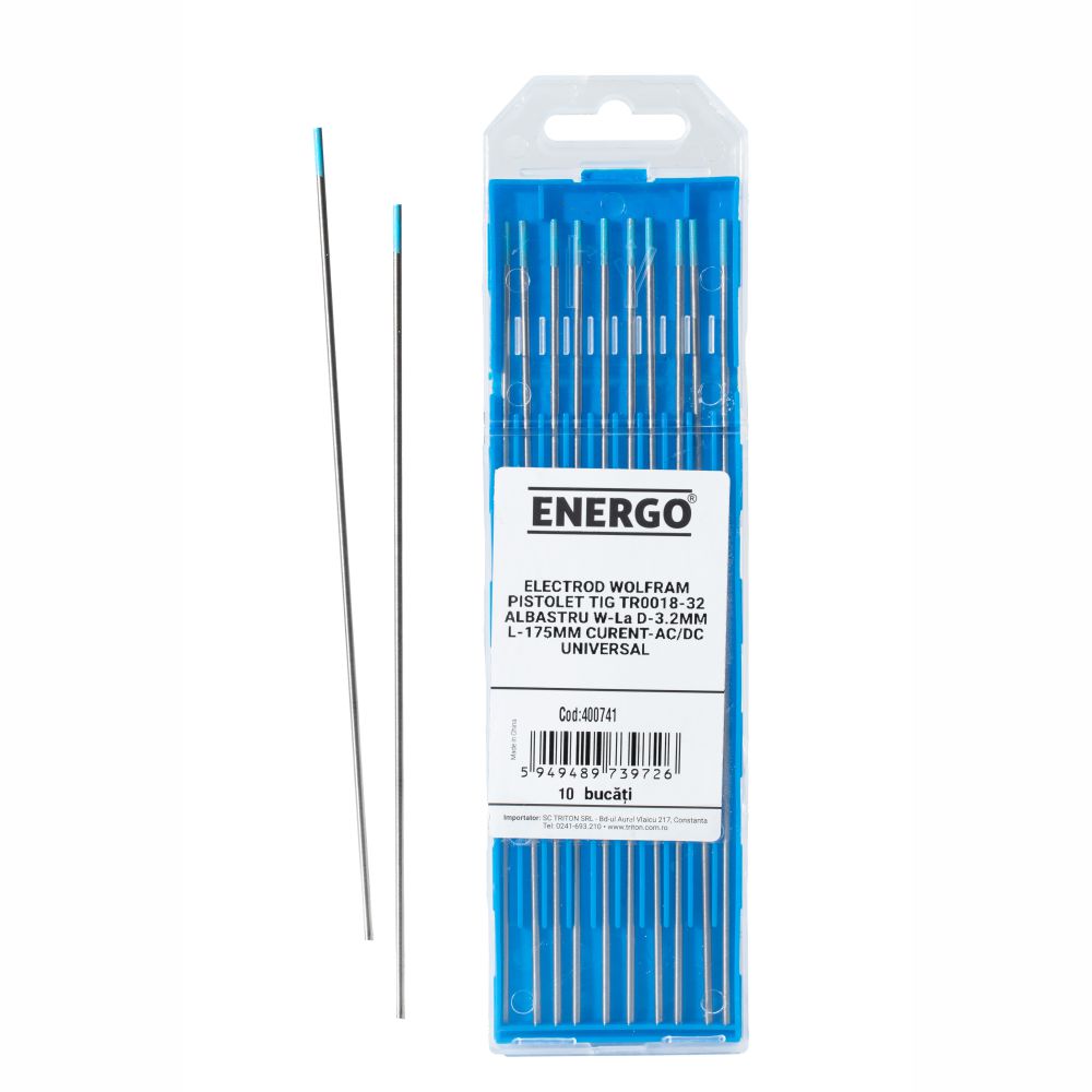 electrod-wolfram-energo-400741-1 Electrod wolfram pistolet TIG TR0018-32 D-3.2mm L-175mm albastru curent AC/DC pentru otel/aluminiu/cupru/magneziu ENERGO - imagine 1