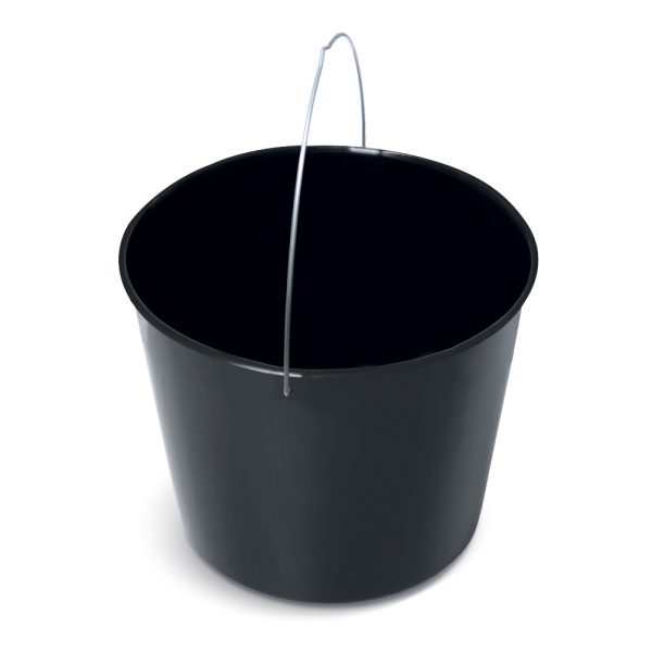 Galeata din plastic GTM capacitate 12L negradata maner otel neagra ENERGO