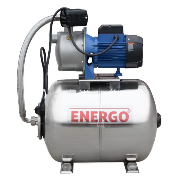 Hidrofor HE-JET1100G2-INOX turatie fixa debit-100L/min presiune-48mCA Hmax-9m vas-50L DN-1"x1" 1.1kW-230V ENERGO