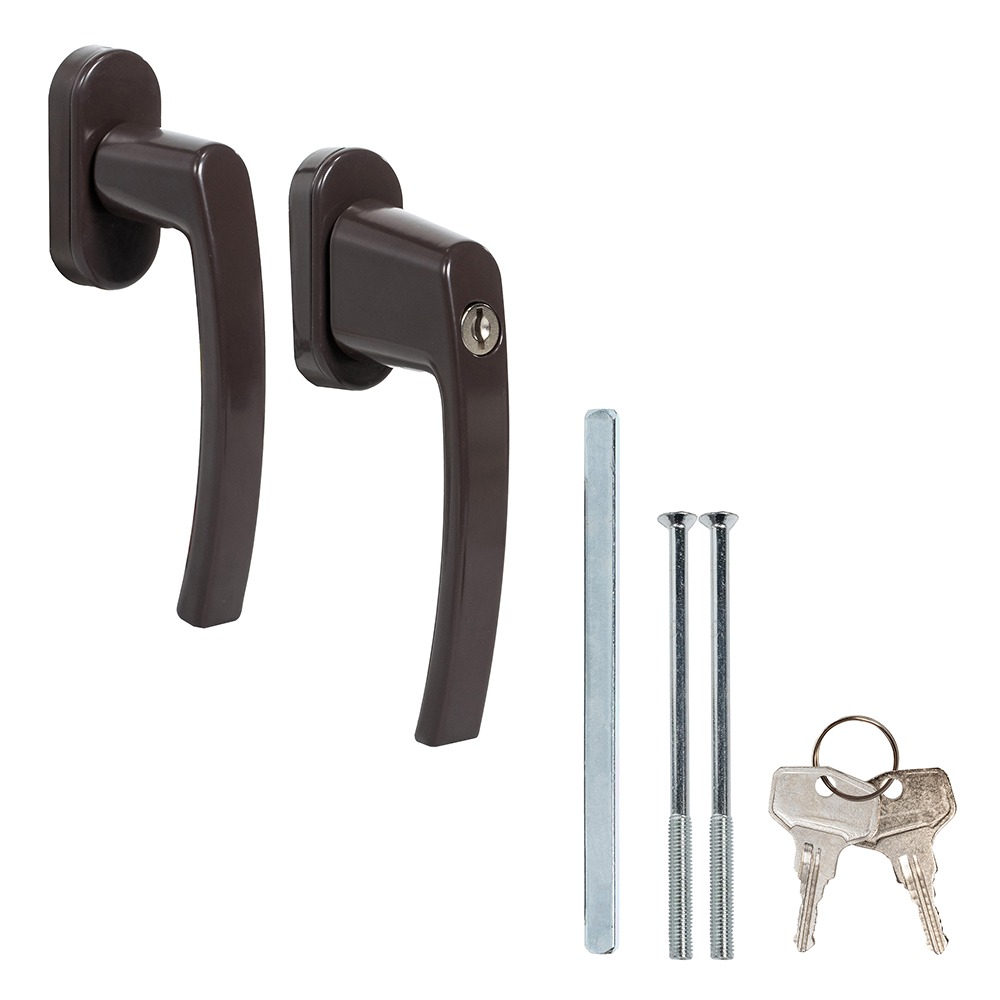 maner-fereastra-termopan-138019-energo-1 Maner fereastra termopan dublu cu cheie PRAGA material aluminiu culoare maro RAL 8019 ENERGO - imagine 1