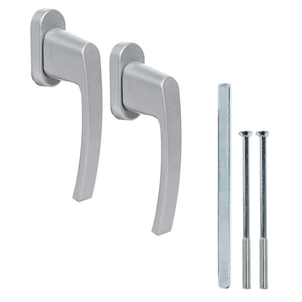 Maner fereastra termopan dublu PRAGA material aluminiu culoare argintiu F1 ENERGO
