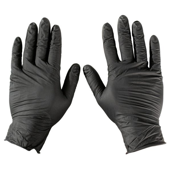 Manusi unica folosinta BLAXY nitril nepudrate non-medicale grosime 0.1mm 4.1 grame negru marimea XL cutie 100 bucati ENERGO