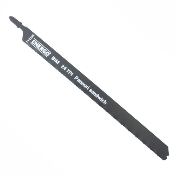 Panza fierastrau pendular T1018A cu L-250mm pas 0.9mm 24tpi BIM pentru panouri sandwich set 5 bucati ENERGO