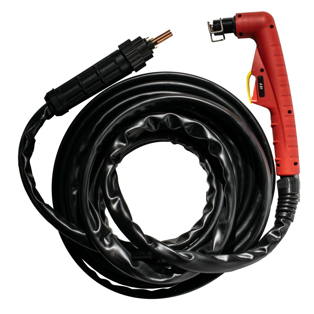 pistolet-taiere-plasma-energo-400862-1 Pistolet taiere plasma A81 randament 80A/60% L-8.0m HF racire cu aer G debitare 20-25mm conector central 4 pini ENERGO - imagine 1
