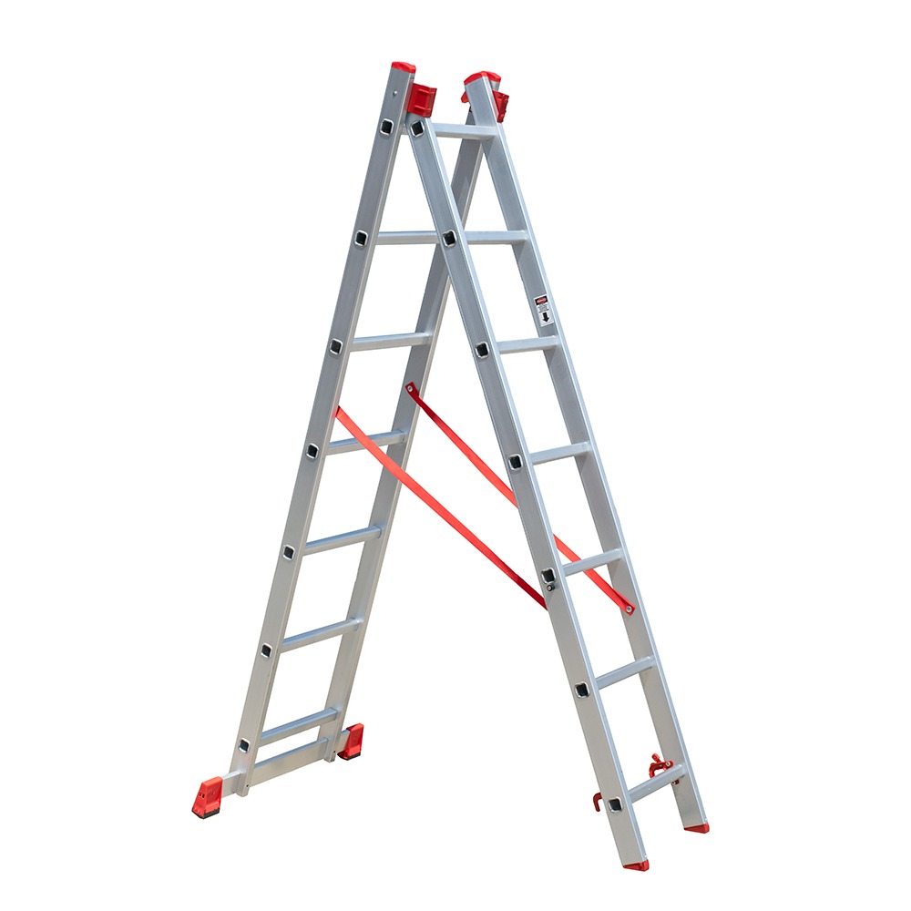 scara-energo-750700-1 Scara 2 tronsoane culisante universala ST 2x7 trepte Lmax-3.14m Lmin-2.00m H forma A-1.92m din aluminiu ENERGO - imagine 1