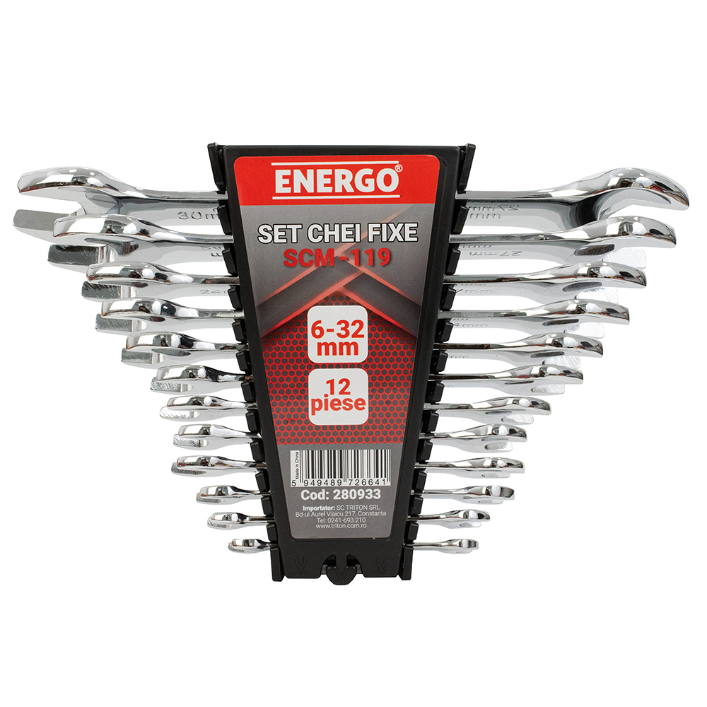 set-chei-fixe-duble-energo-280933-1 Set chei fixe SCM-M-119 6-32mm varianta-scurta profil-standard suport-plastic 12-piese ENERGO ZZ - imagine 1